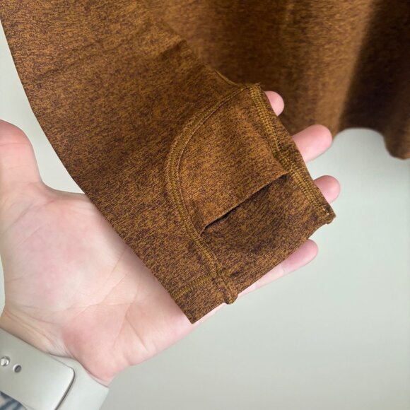 Athleta Athletic Uptempo II Hoodie Sweatshirt Heathered Brown Size M - Picture 6 of 10